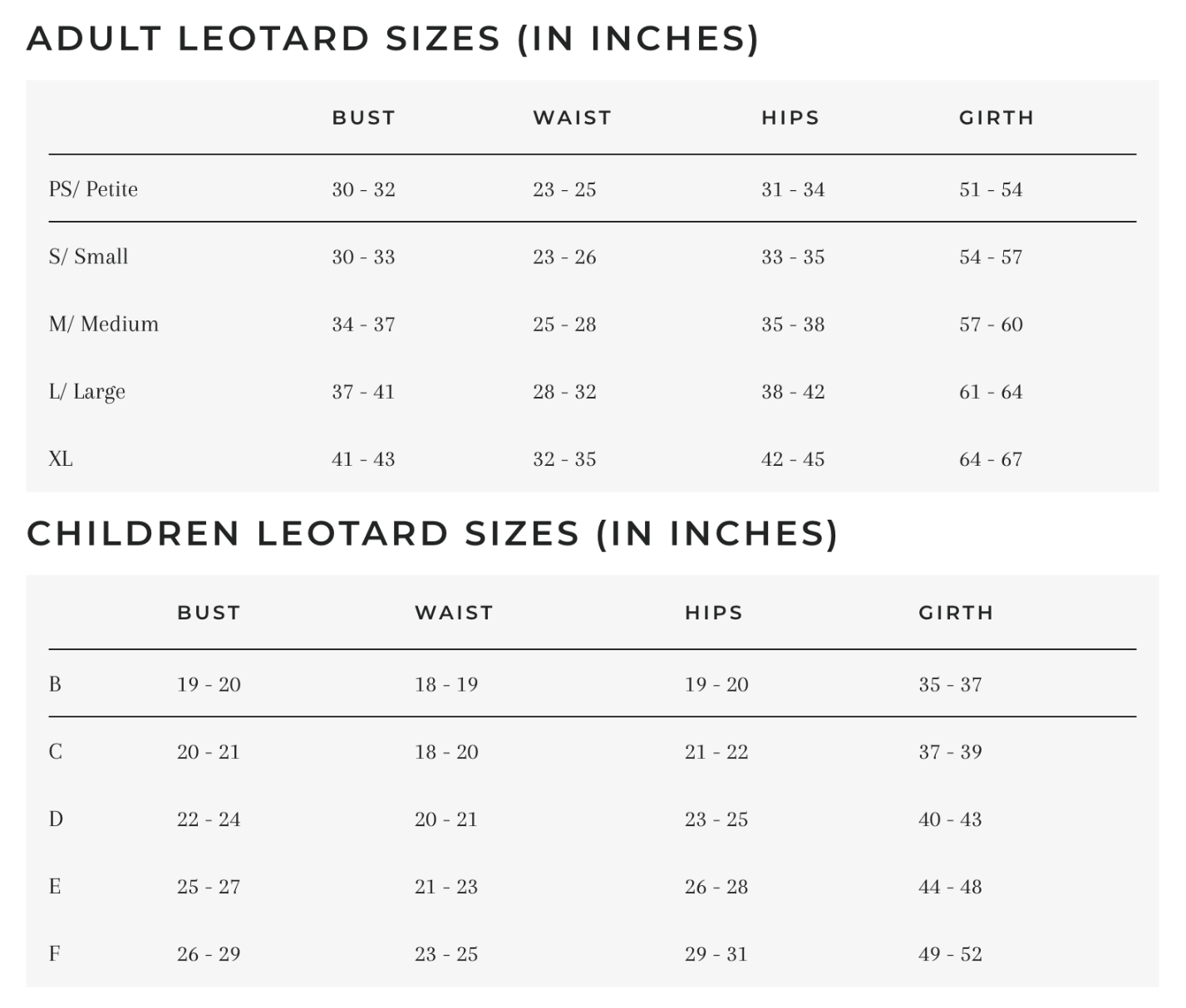 A chart of size and measurements

Description automatically generated with medium confidence