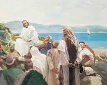 Jesus Christ teaching his followers