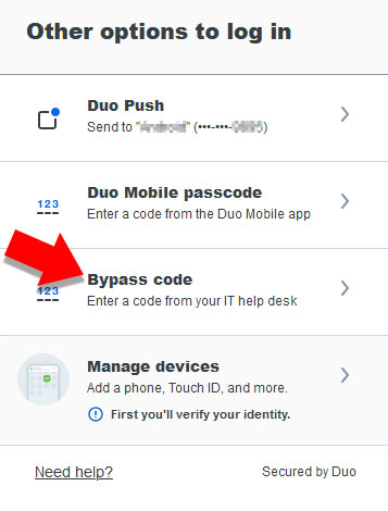 Other log in options