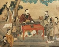 Confucius teaching his students