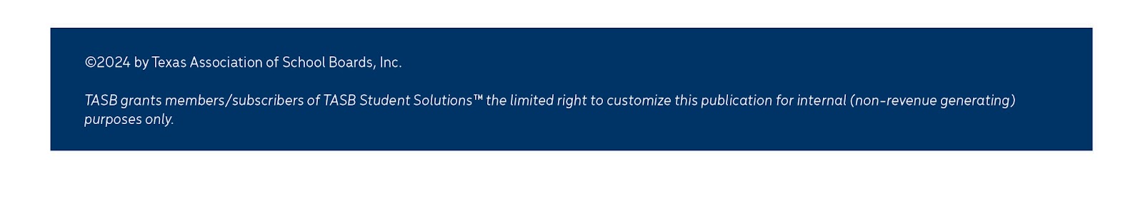 A blue rectangle with white text

Description automatically generated