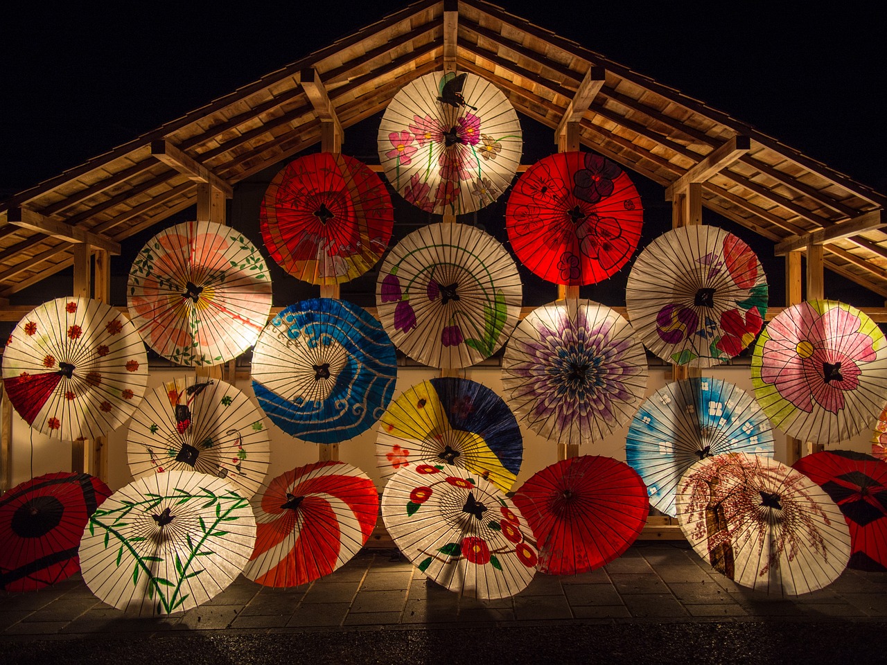 Traditional Japanese umbrellas