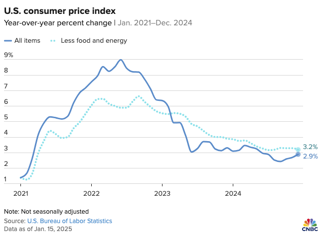 us consumer price index year over year change january 2021 to december 2024