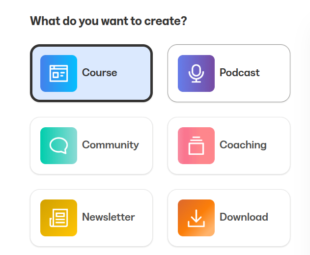 various digital products you can build and sell in Kajabi
