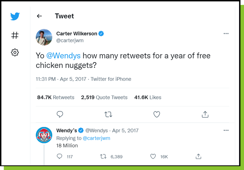 Real-time Marketing Campaigns Examples: Wendys