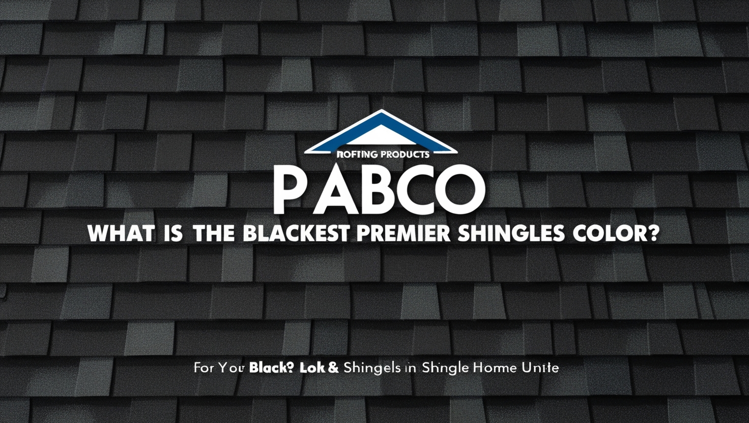 What is the Blackest PABCO Premier Shingles Color