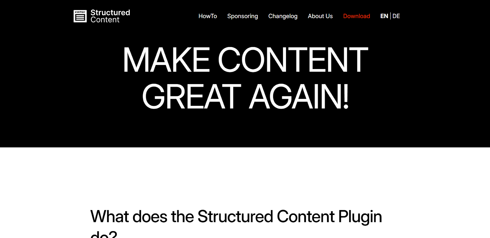 Structured Content SEO tool
