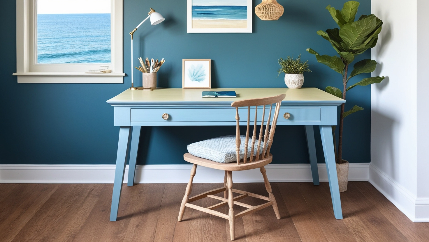 Brume Marine Chalk Paint Ideas for Desk