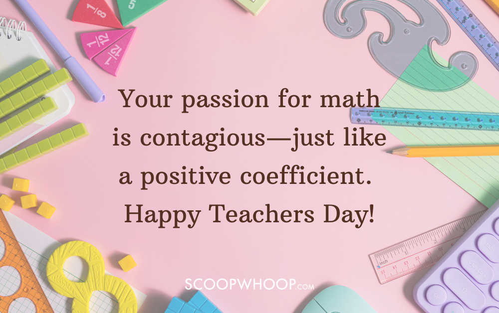 teachers day wishes in maths style