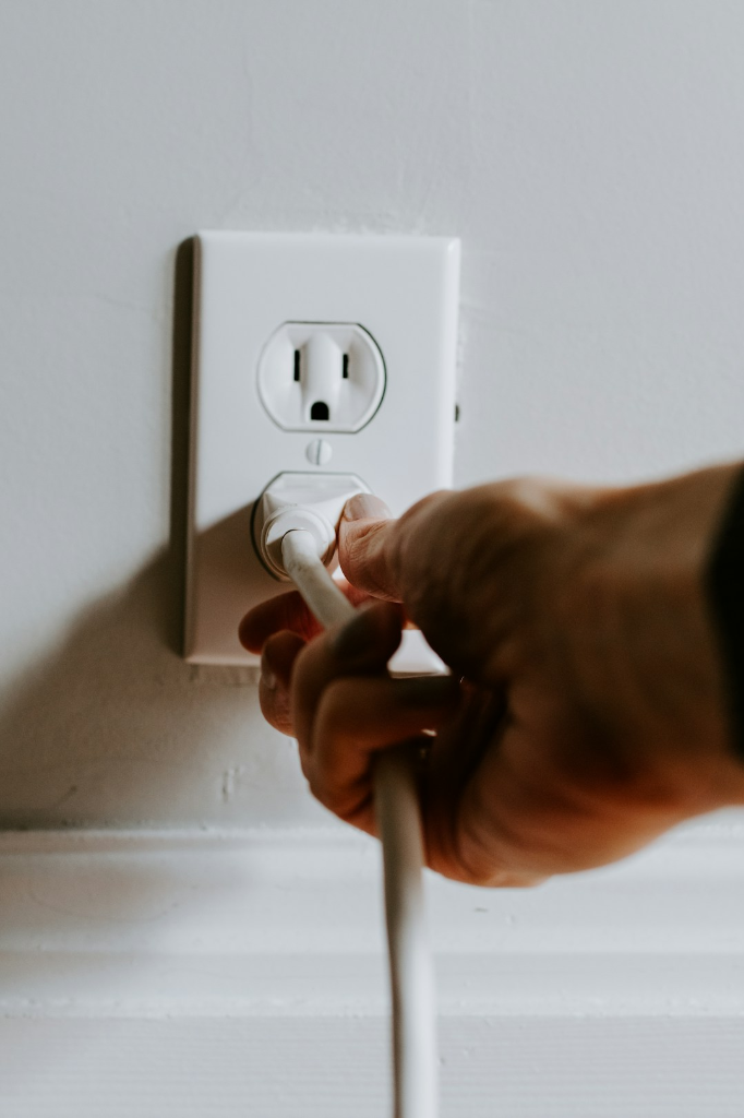 Plugging in to a wall socket