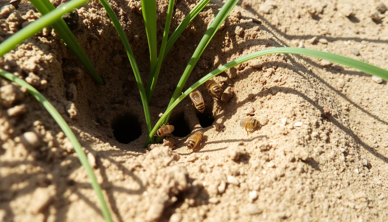 ground bee nest