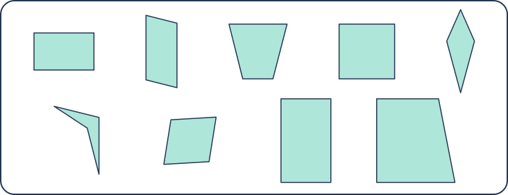 2D shapes - which shapes have parallel sides? 