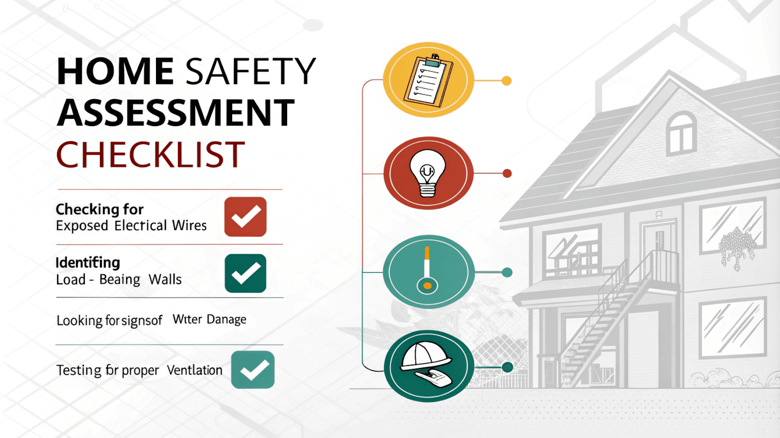 Infographic showing a home safety assessment checklist