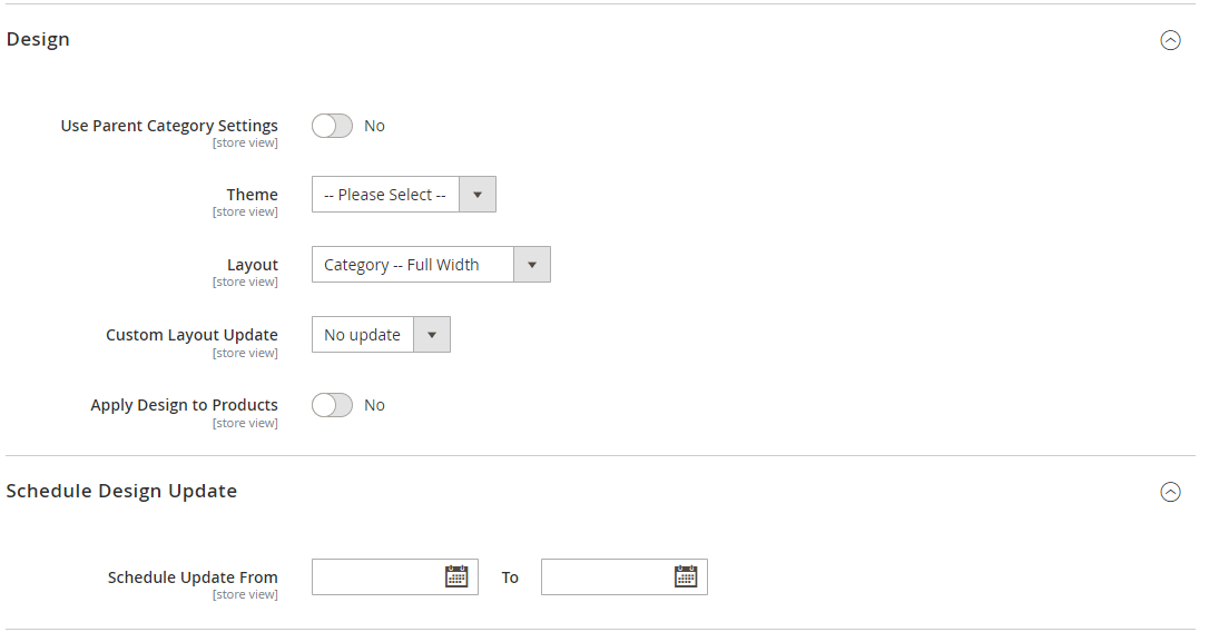 Design Settings in Product Categories | BigCloudy KB 