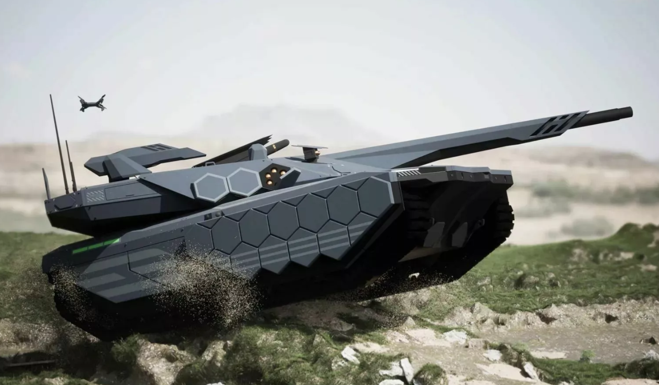 A tank flying over a rocky area

Description automatically generated with medium confidence