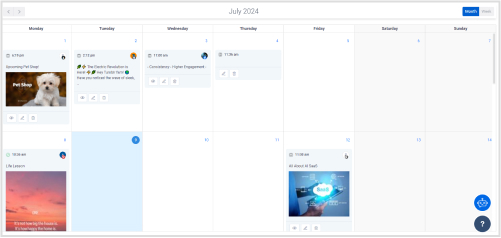 ContentStudio’s content calendar