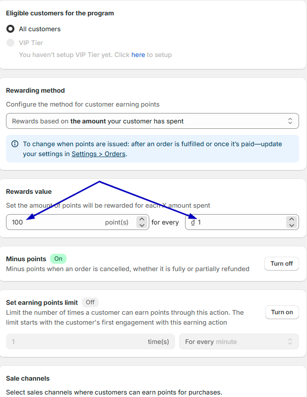 Set up points-based loyalty program with Joy