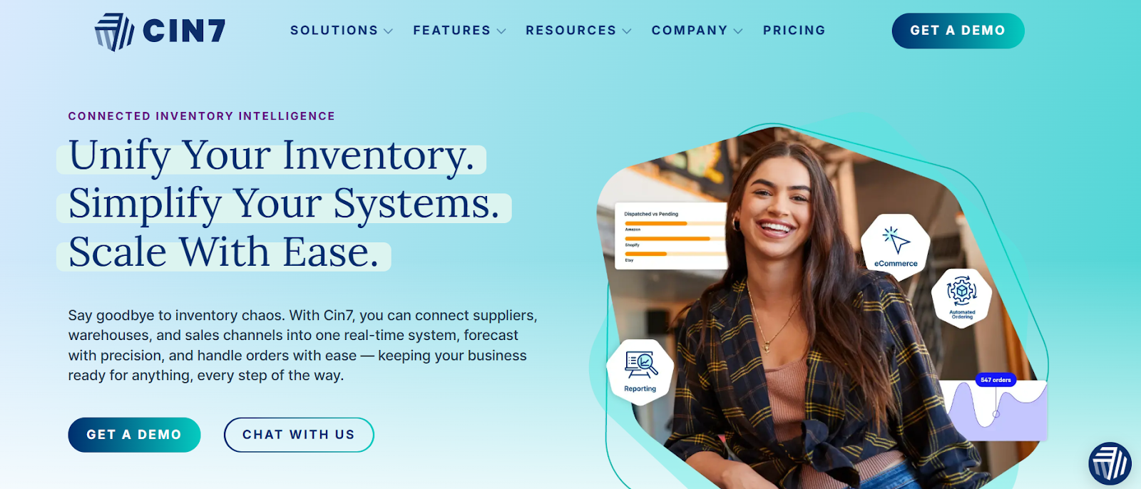 Cin7 multi channel inventory management software for real-time stock visibility across platforms.