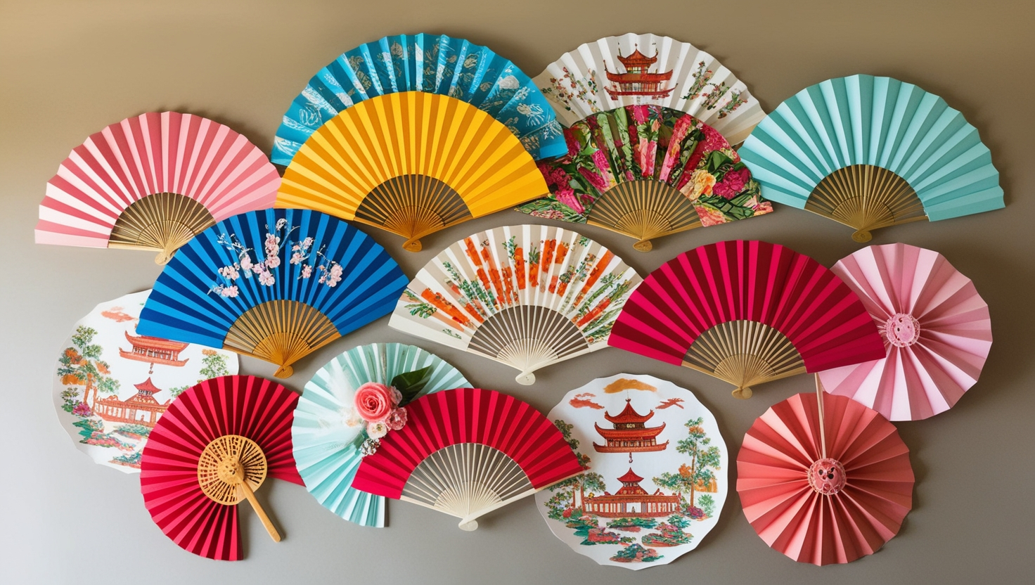 Chinoiserie Paper Fans