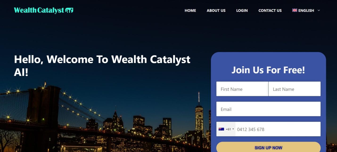 Wealth Catalyst AI website