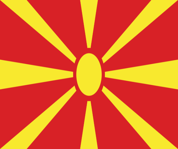 A flag with a yellow sun

Description automatically generated