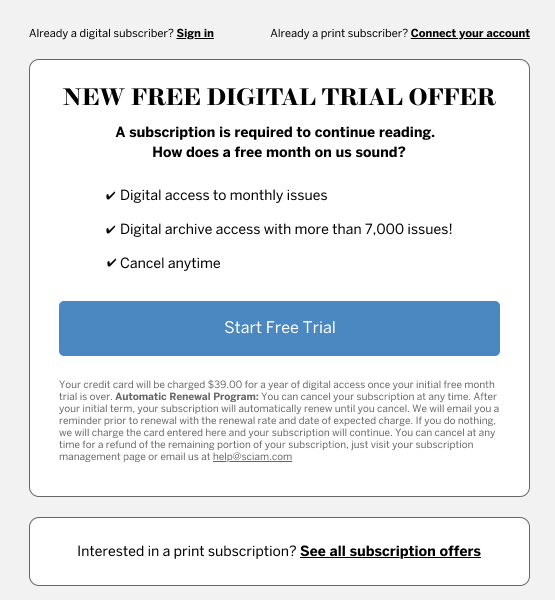 Scientific american trial offer