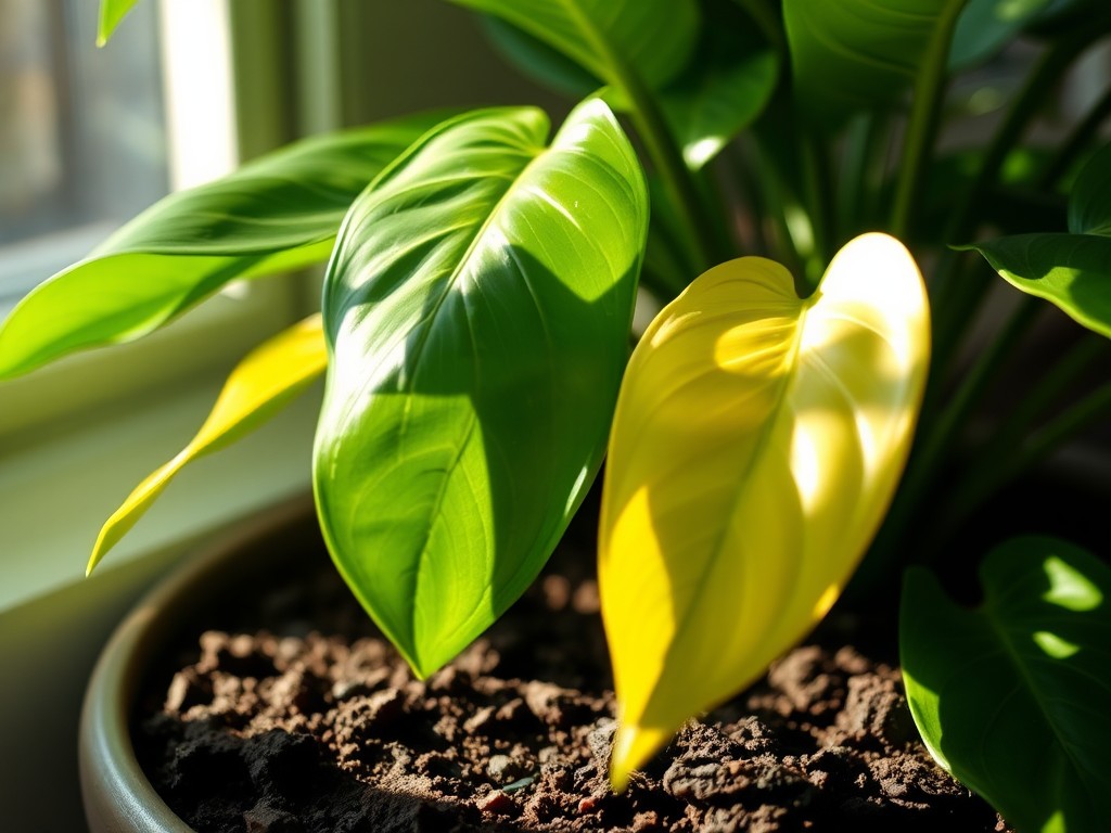 Philodendron yellow leaves