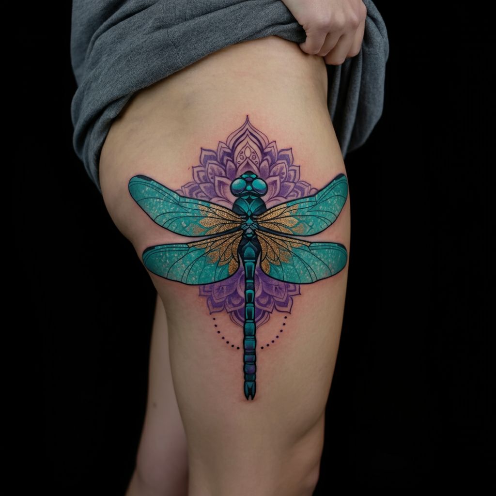 Mandala Dragonfly Tattoos