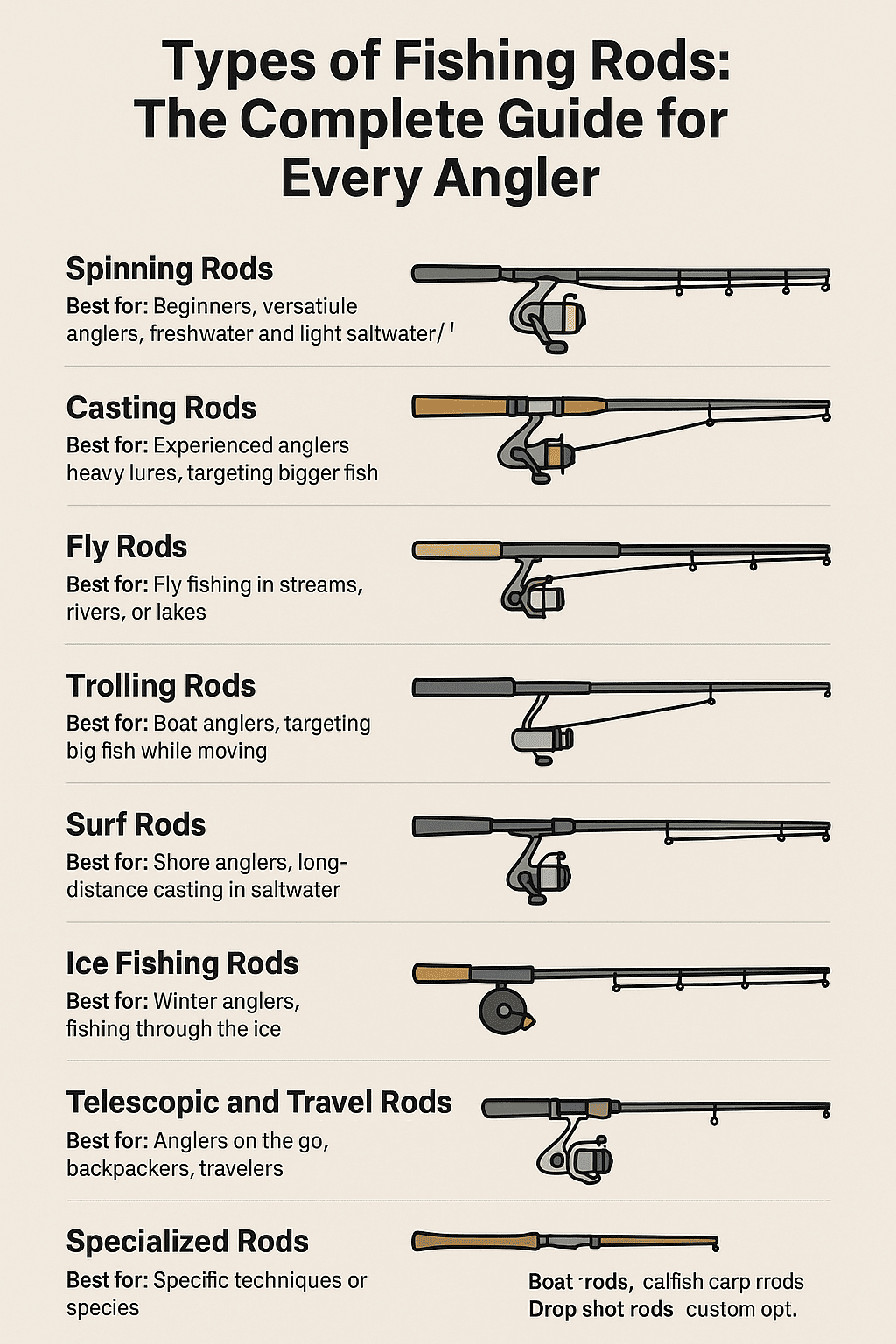 Types of Fishing Rods: The Complete Guide for Every Angler (Infographics)