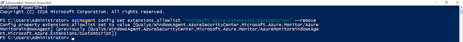 Configure Azure Arc agent extensions in Windows