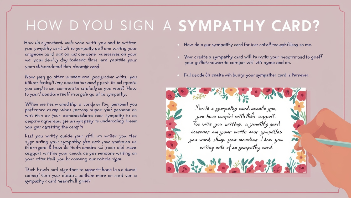 How Do You Sign a Sympathy Card
