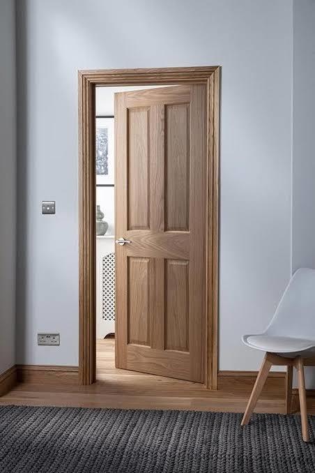 Modern Vaneer Flush Matte Finish Wooden Door