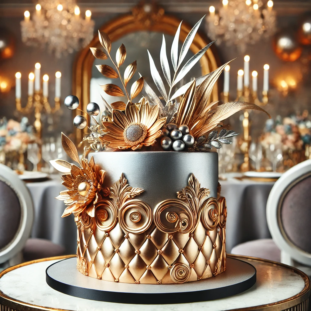 Glamorous Metallic Cakes