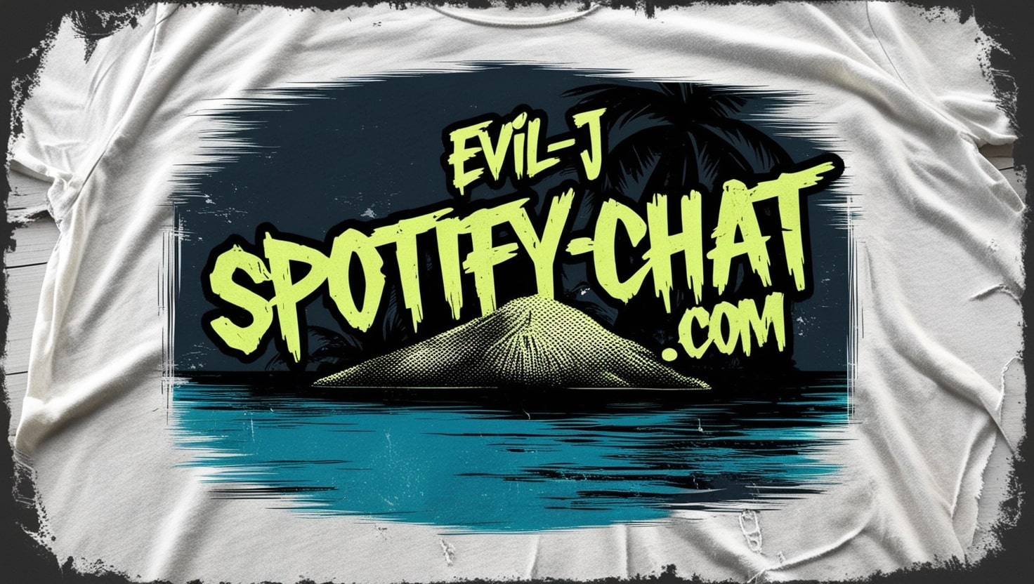 Evil-J Halftone Island T-shirt