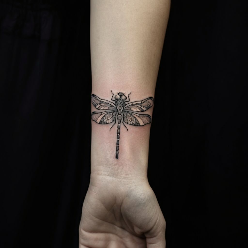 Mandala Dragonfly Tattoos