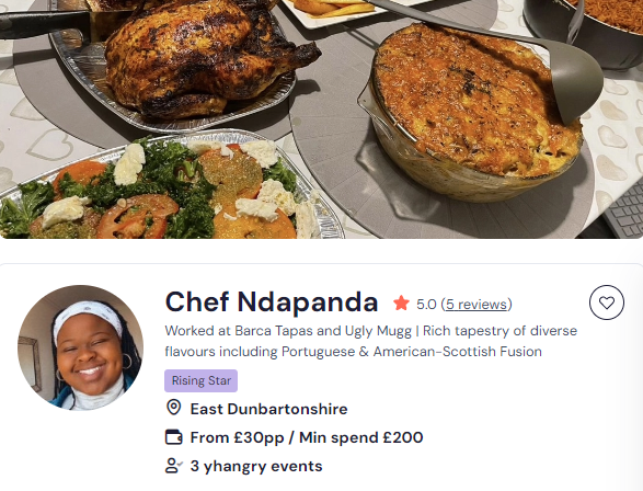 Chef Ndan's meal prep glasgow