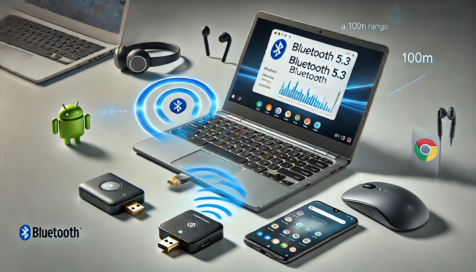 techkey bluetooth 5.3 driver 100m chromebook​