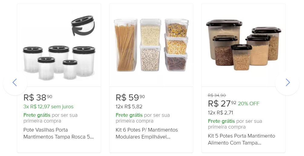 anúncios de kits de produtos