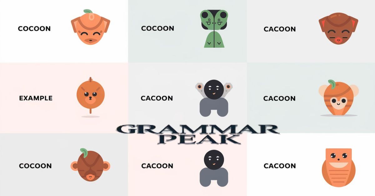 Examples of “Cacoon” and “Cocoon” in Context