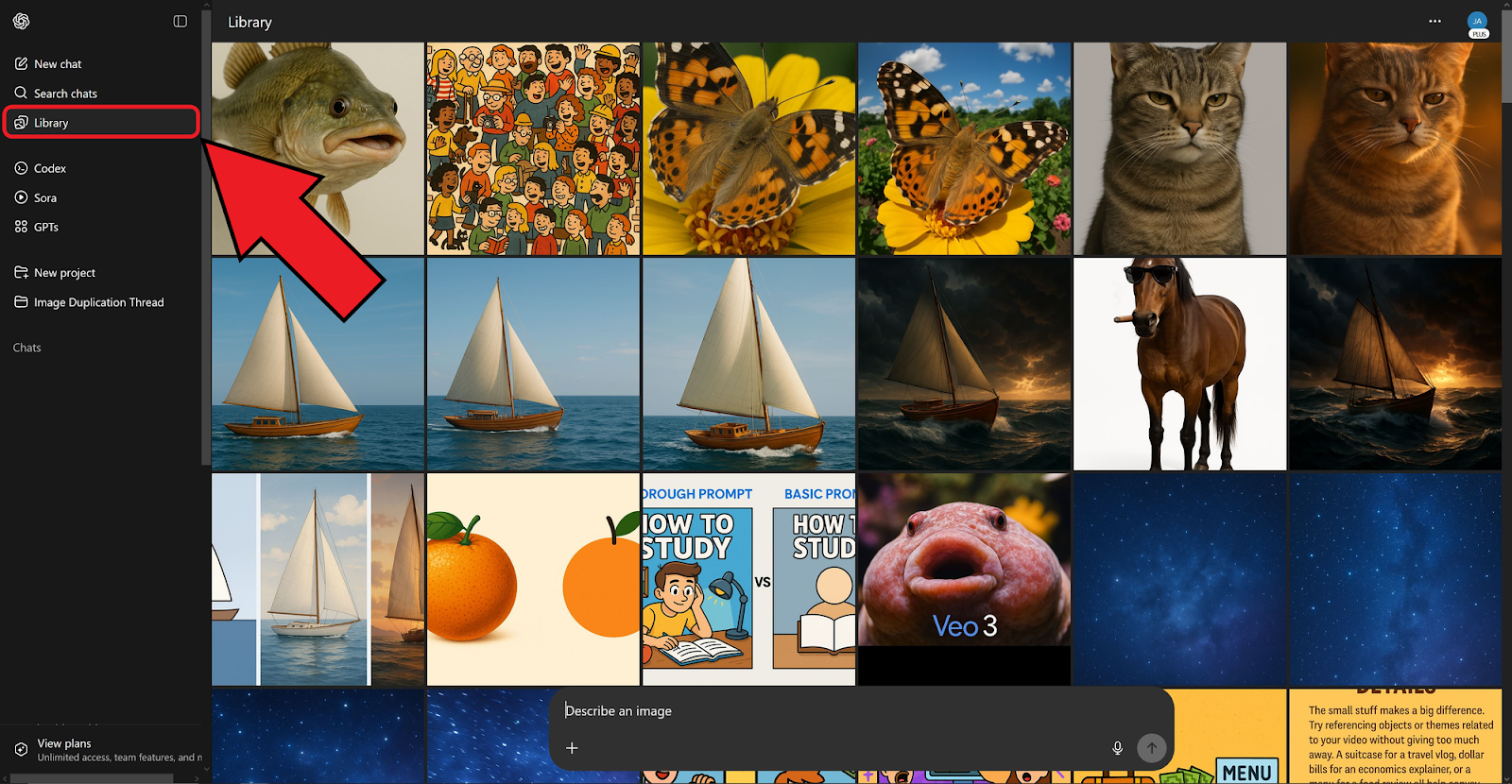 Guide showing how to access all of your ChatGPT generated images. 
