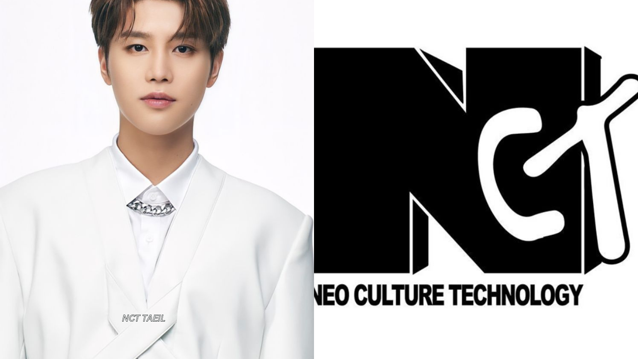 A picture of nct's taeil and NCT logo  