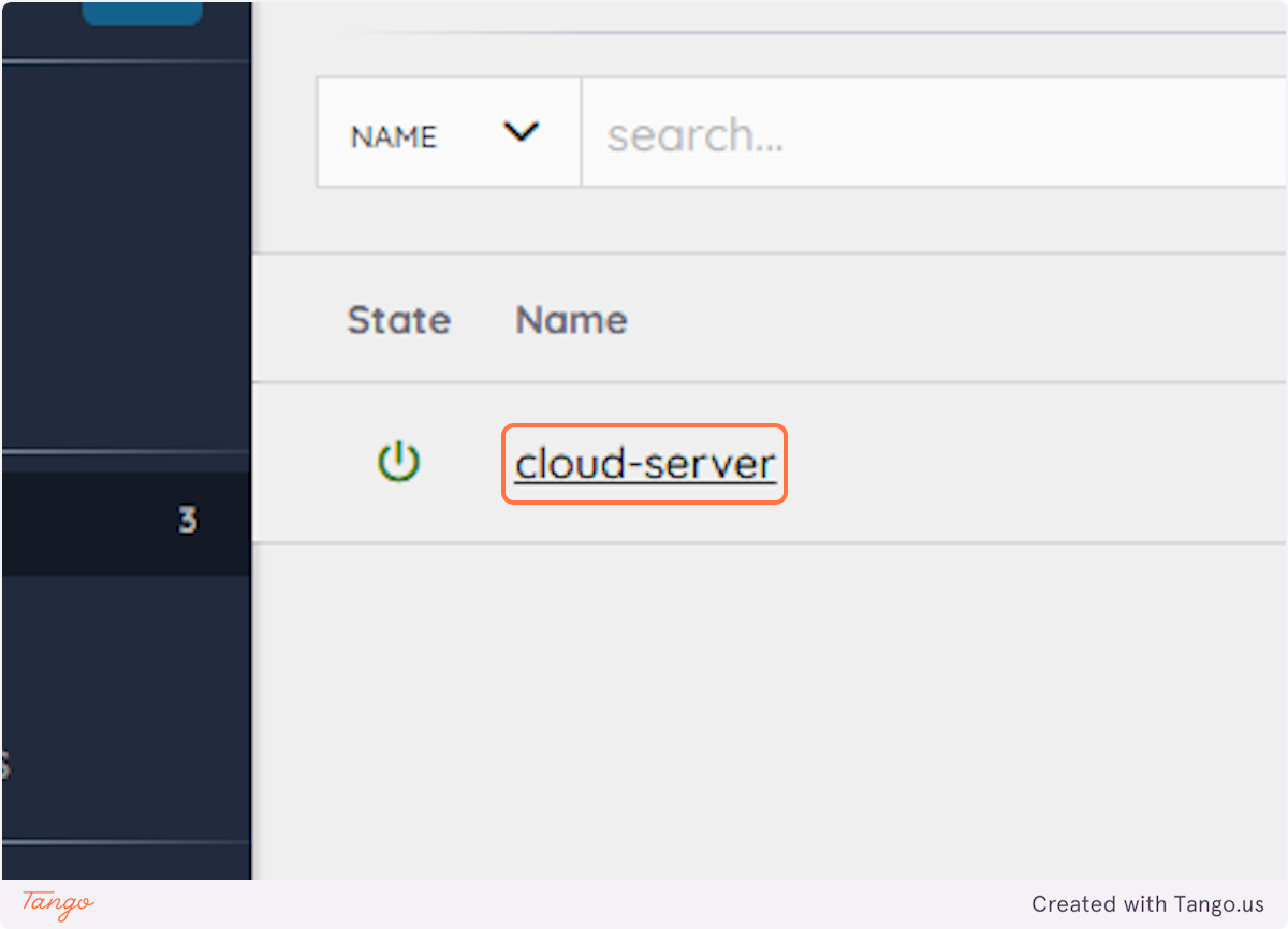 Click on cloud-server