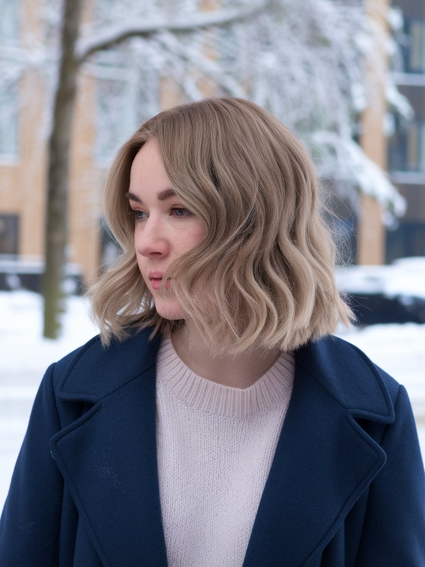 19. Wavy Bob for Round Face Shapes