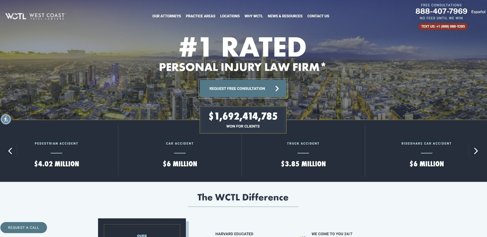 West Coast Trial Lawyers website