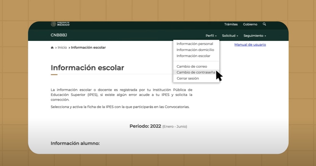 ¿Cómo cambiar la contraseña de SUBES?