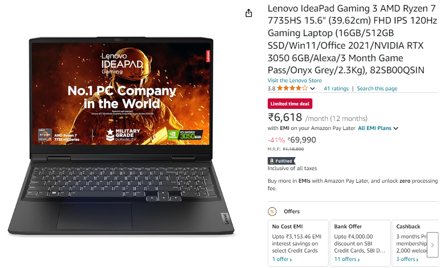 Best Gaming Laptops Under 1 lakh in 2024