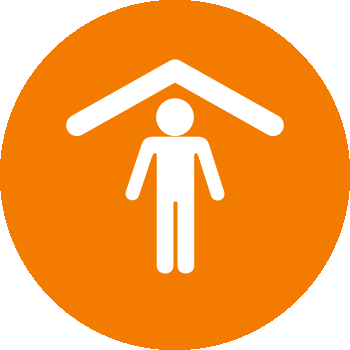 icon to indicate shelter procedure