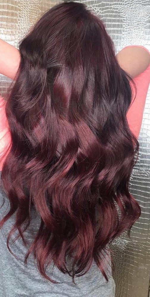 Burgundy ombre hair