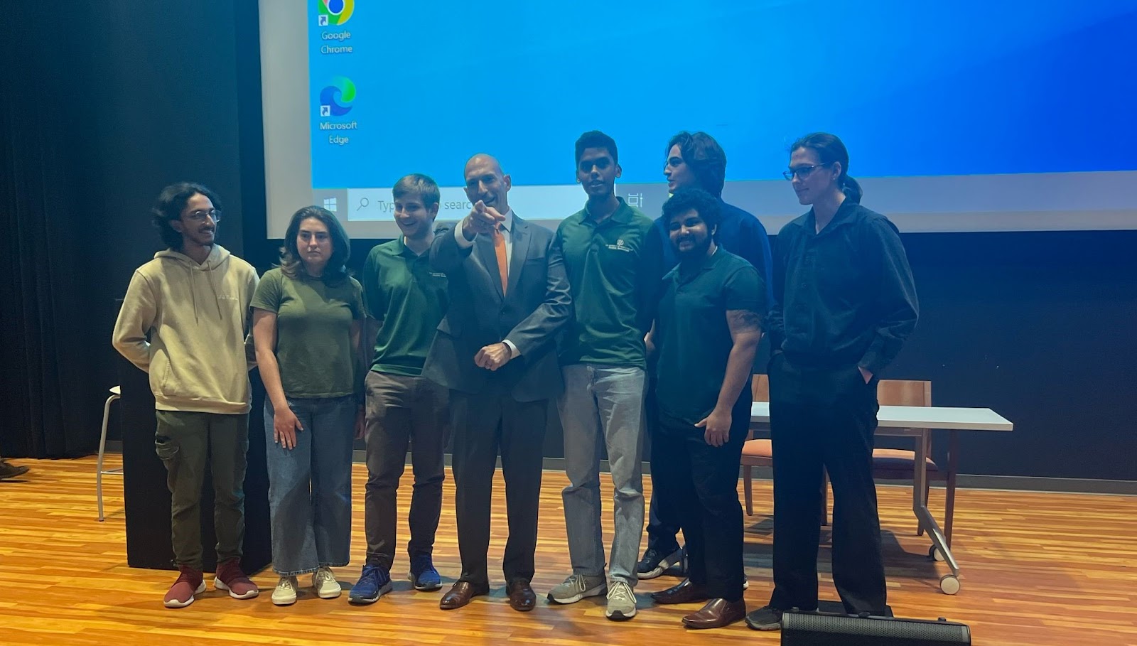 Omar with his Team at UT Dallas for Richardson’s Leadership Debate