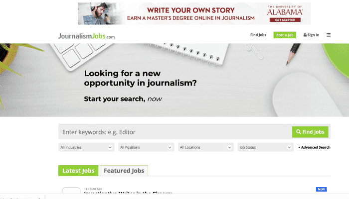 Journalism jobs